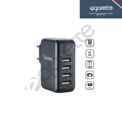 Prise Secteur 4 ports USB 4.8A Tekmee 0