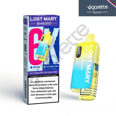 Puff Acai Berry Lemonade BM6000 20 mg - Lost Mary 0