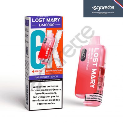 Puff Raspberry Peach BM6000 20 mg - Lost Mary 0