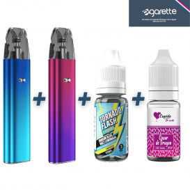 Pack Pod Argus G2 Mini - Voopoo + E-Liquid 10ml - Tornado Flash + E-Liquid 10ml - Cupide